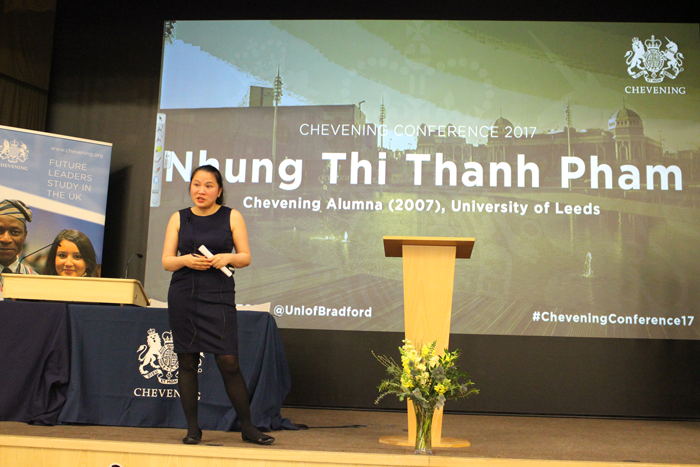 Chevening Alumna Nhung Thi Thanh Pham presents at Chevening Conference 2017