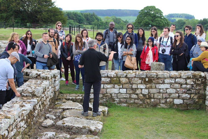 Scholars learning about Hadrian's Wall