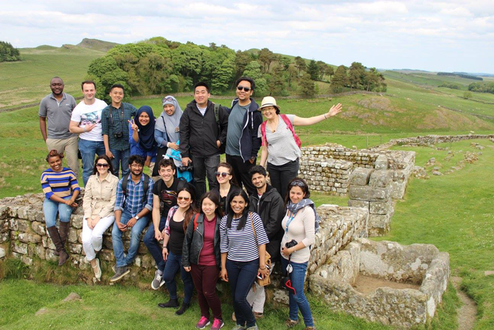 Scholar group at Hadrian's Wall